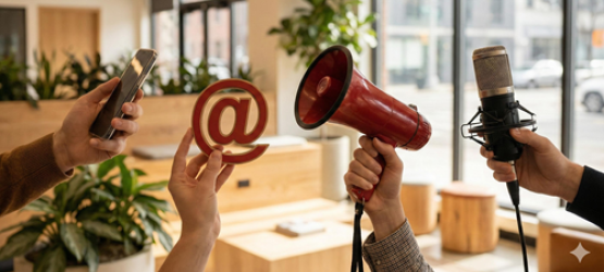 Communicatie vakgebied AI gegenereerd klein formaat