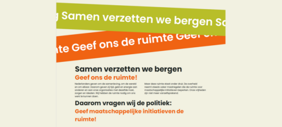 Nieuwsbericht formaat geef ons de ruimte
