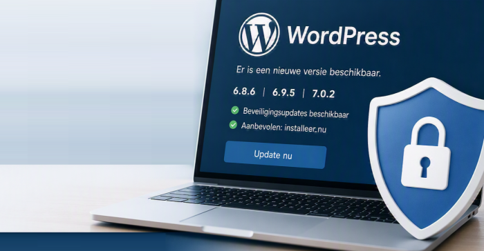 Wordpress update waarschuwing