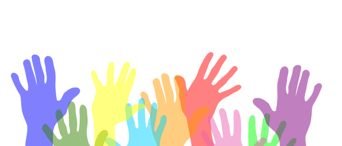 Gekleurde handjes